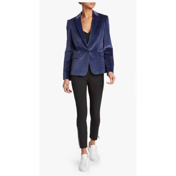 rag & bone Jackets & Blazers - Rag & Bone Blue Multi Lexington Patterned Velvet Blazer